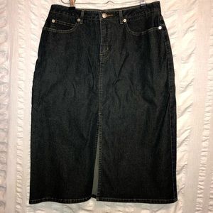 Halogen Black Denim Pencil Skirt